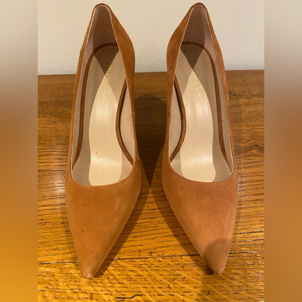 Stuart Weitzman Tan Suede Heels